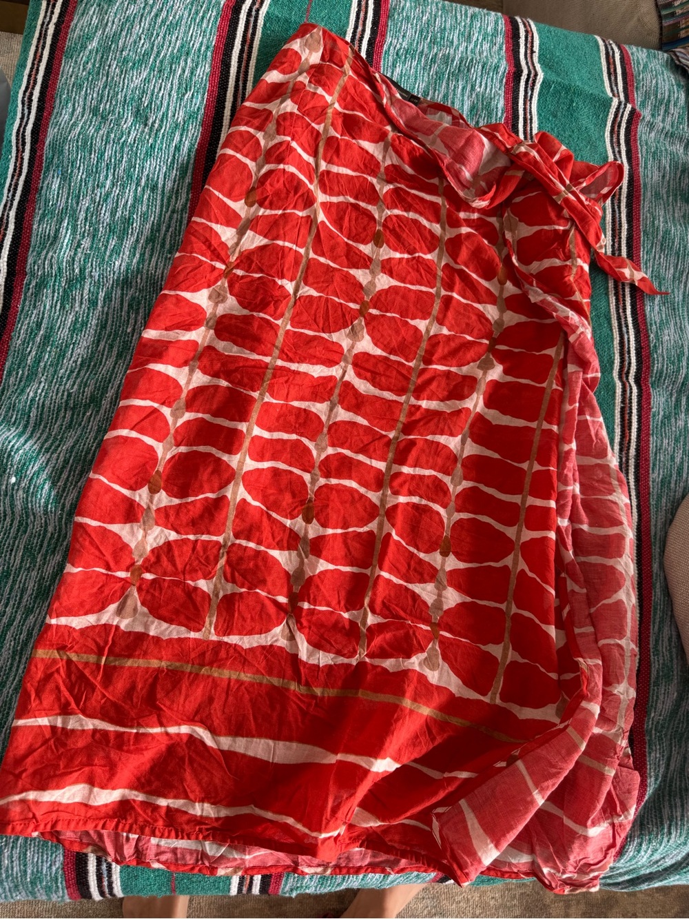 Vix Paula Hermanny Patterned Wrap Skirt Cover Up